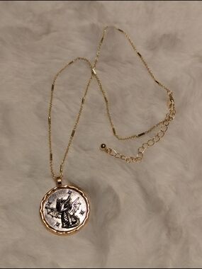 Gold Dragon Medallion Necklace - Gold